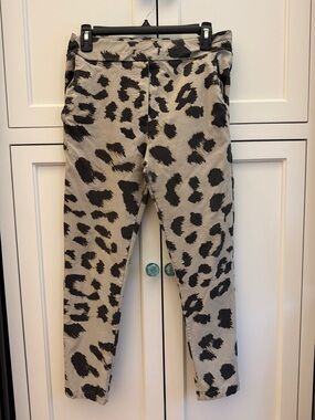 Leopard Print Slim Women’s Jeans - Taupe/Black